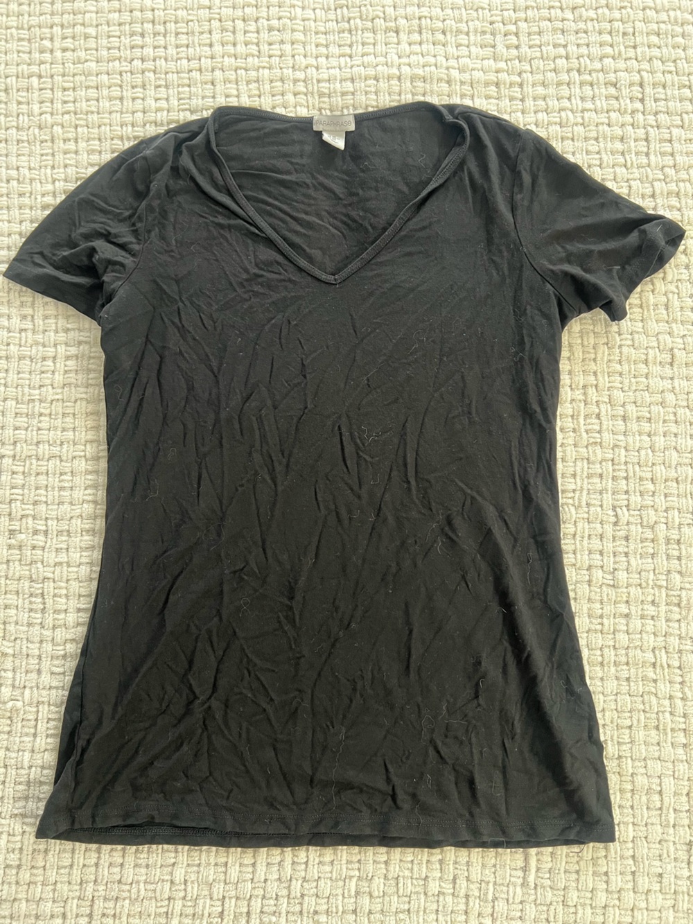Paraphrase Black Crew-Neck Tee